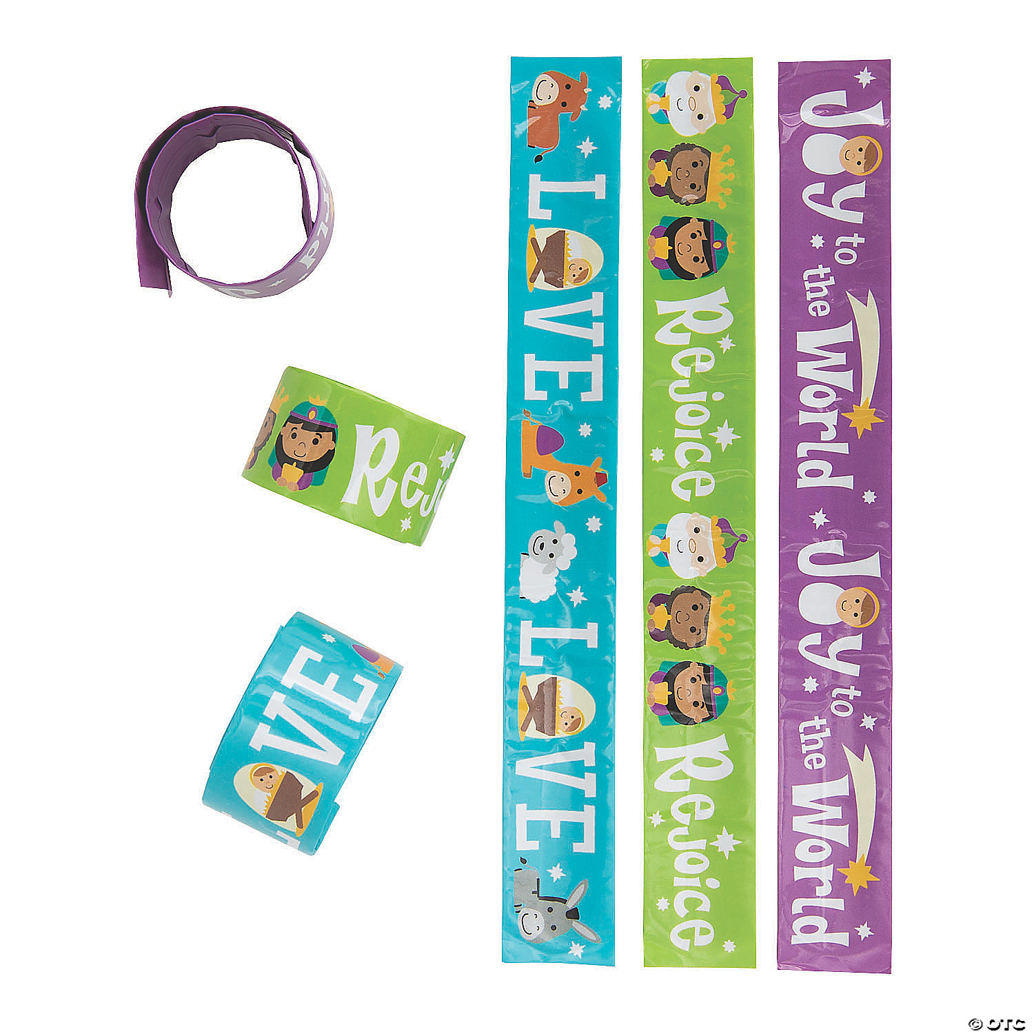 Nativity Metal Slap Bracelet Assortment-12 Pack